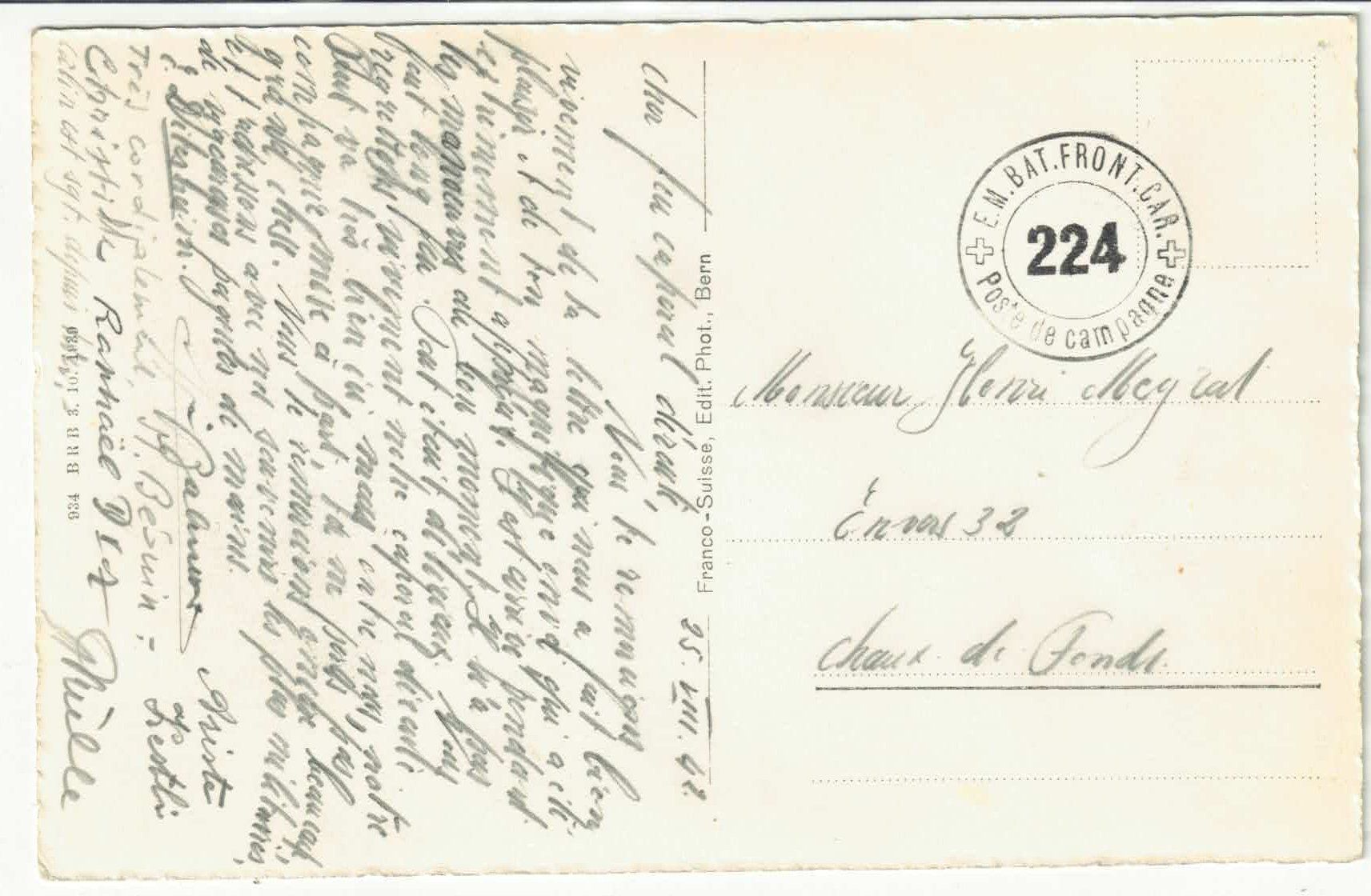 Cartoline postali: Montfaucon - Vue generale – Usato da Ettingen venduto da Kartenplanet 1
