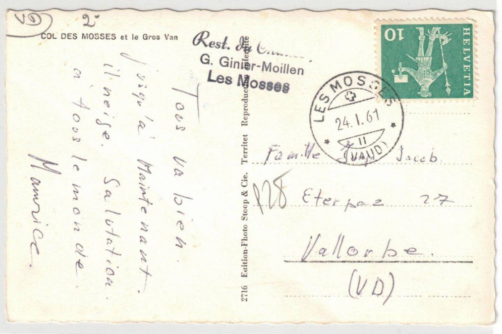 Cartes postales: Col des Mosses mit Gros Van – D'occasion à Binningen par Mountainrider 1