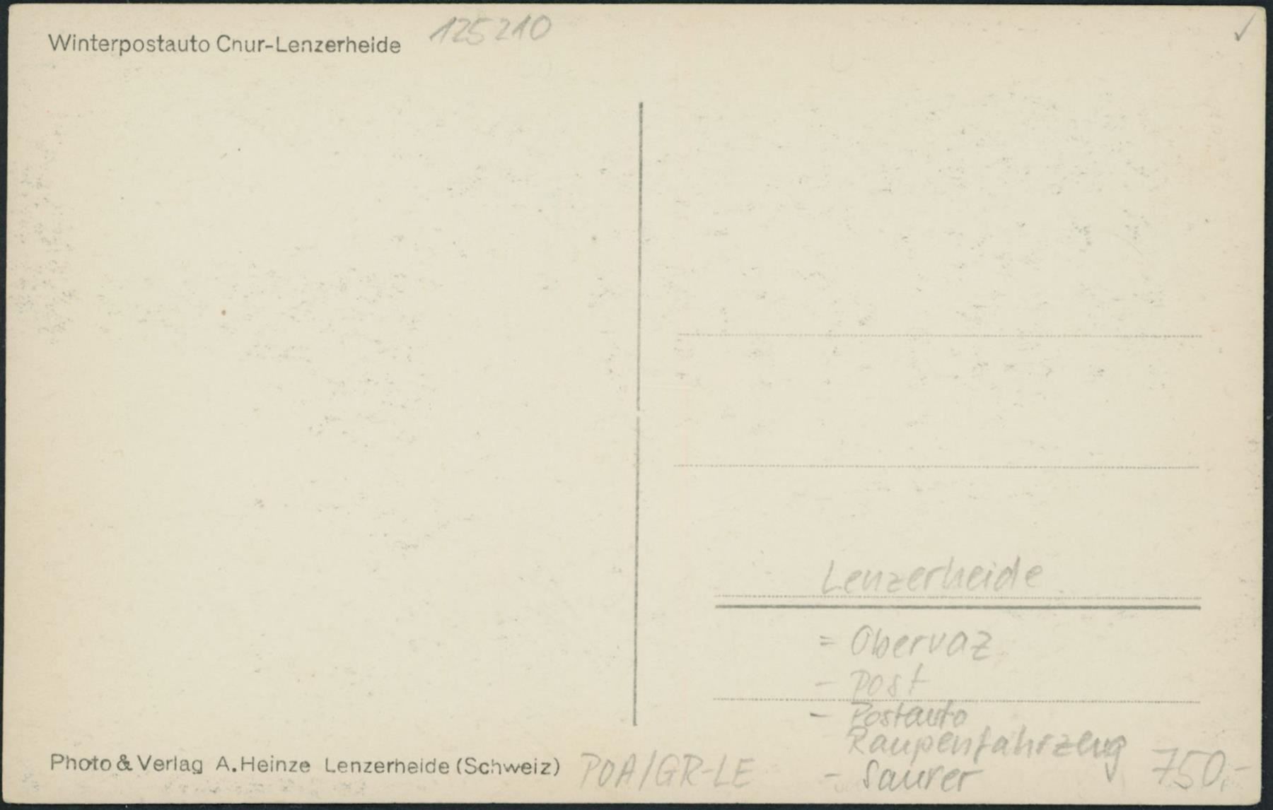 Cartoline postali: GR Lenzerheide - Postauto - Saurer – Usato da Schindellegi venduto da leecollect 1