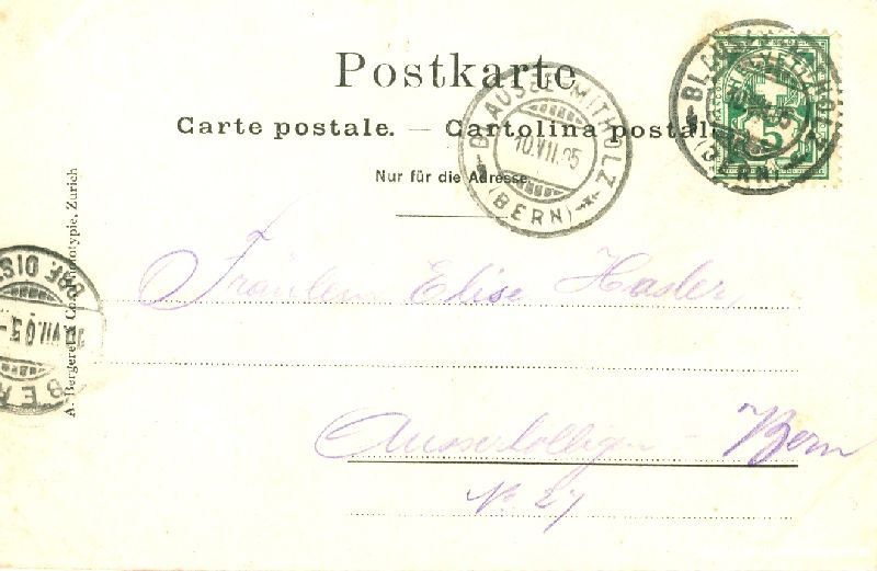 Cartoline postali: Thun - mit den Alpen + 1905 – Usato da Emmenbrücke venduto da teestube 1