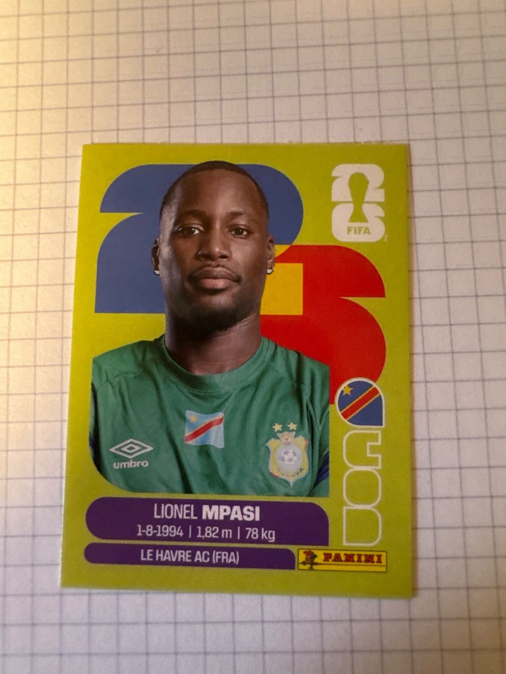 Panini Carte collezionabili: Panini Sticker WM 2026, COD 2 Lionel Mpasi – Nuovo (secondo la descrizione) da Winterthur venduto da mathis-spielsteine