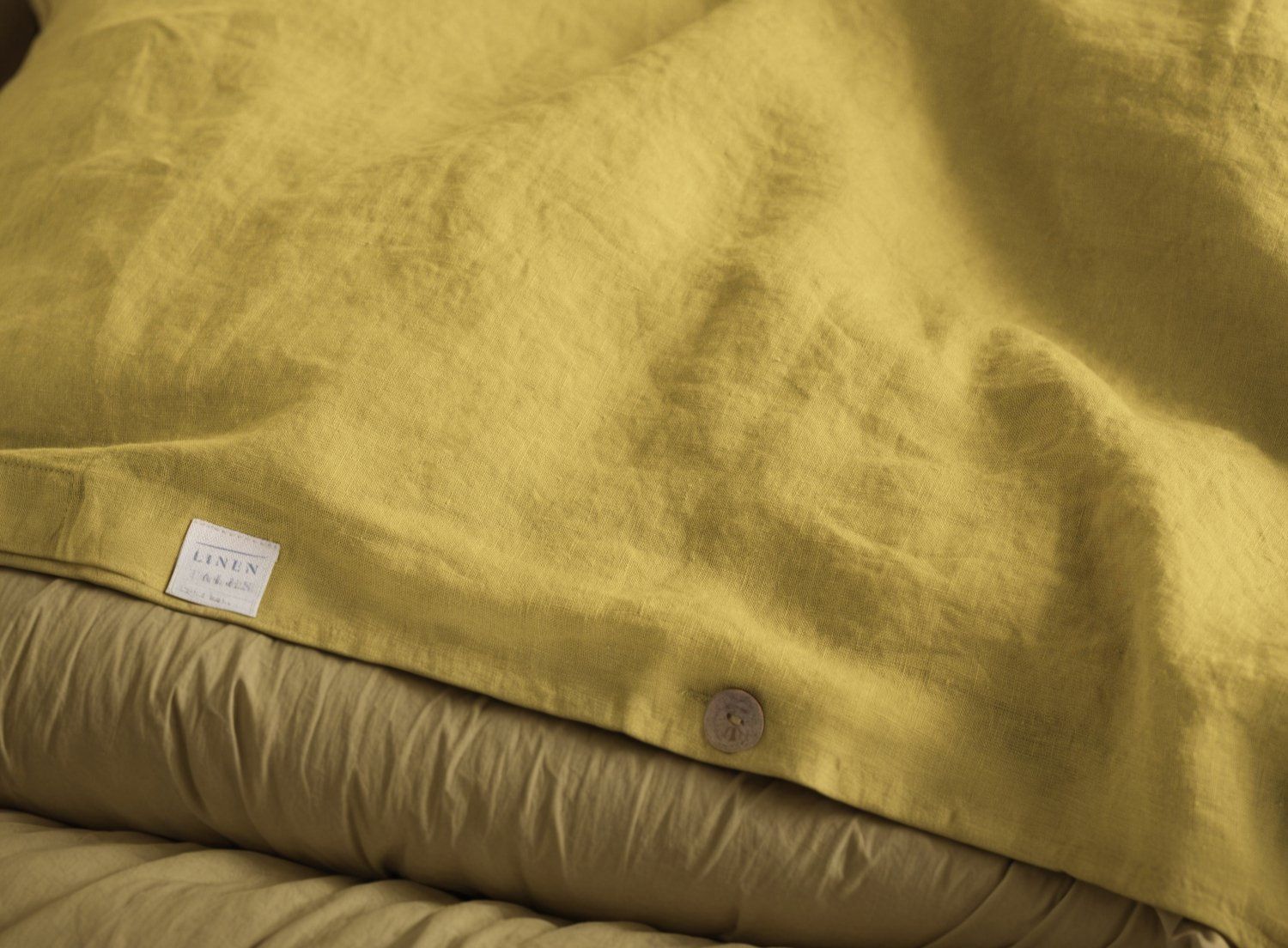 Biancheria da letto: Bettwäsche 100% Leinen Stonewashed 2-tlg Lemon- Curry – Nuovo e nell'imballaggio originale da Fällanden venduto da jlt_nf28 3