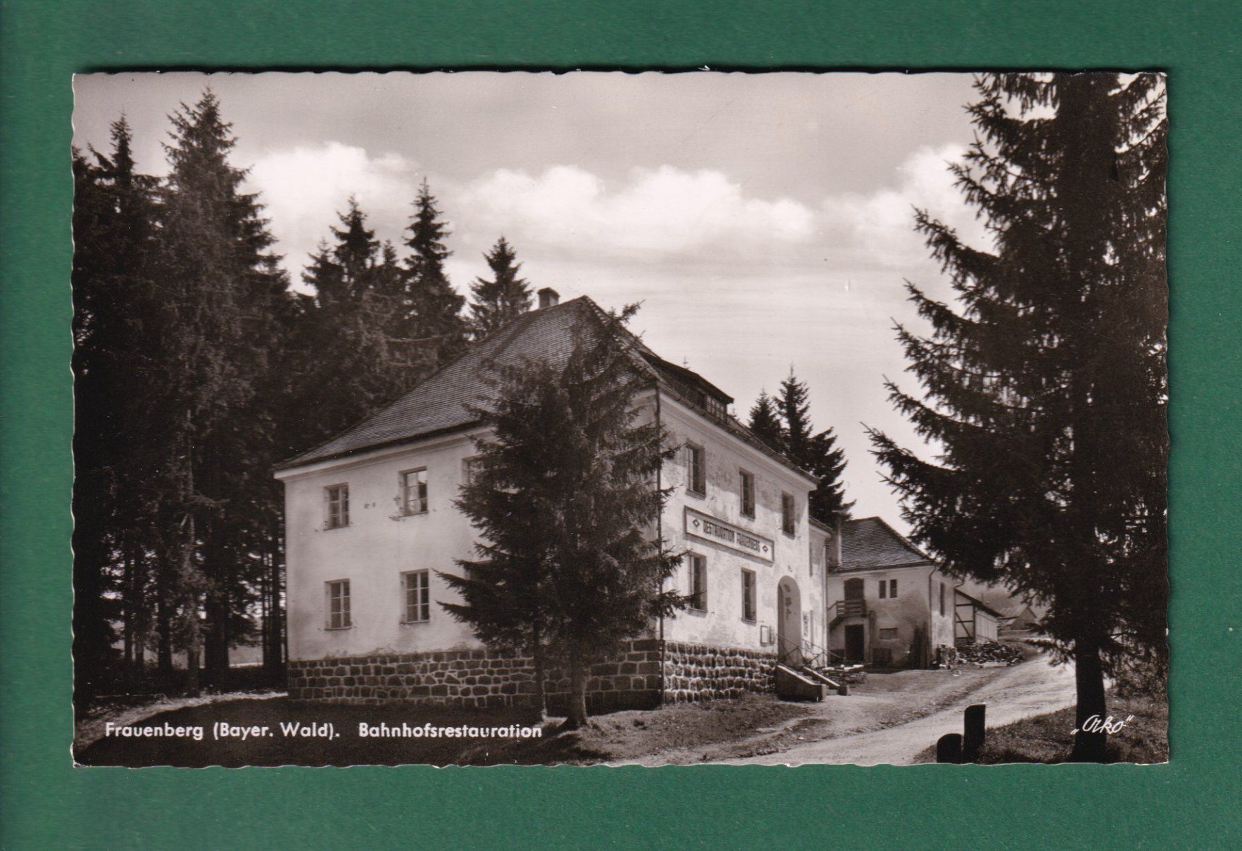 Cartes postales: FRAUENBERG - Bahnhofsrestauration – D'occasion à Pully par nicecards-shop