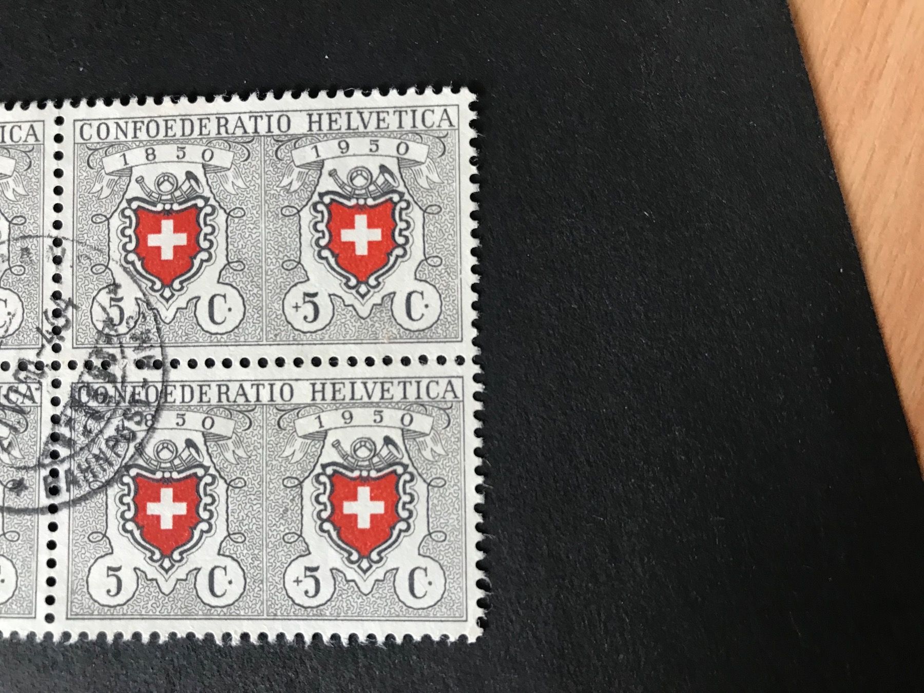 Tutti i francobolli: 1950, Pro Patria 4er Block Nr.B46 mit Abarten – Usato da stäfa venduto da brandy66 2
