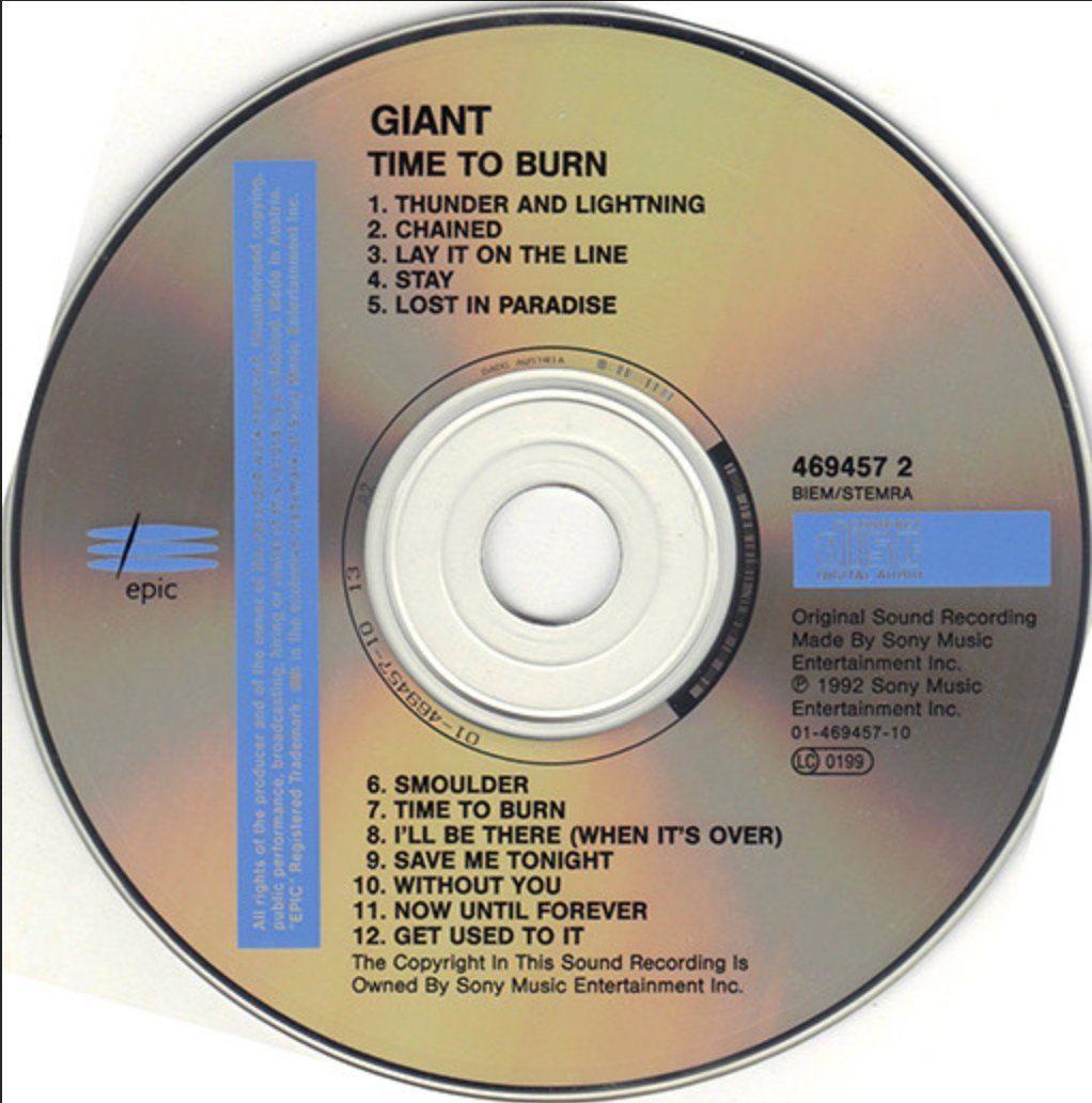 CDs: Giant – Time To Burn – D'occasion à Brunnen par Barfly5 2