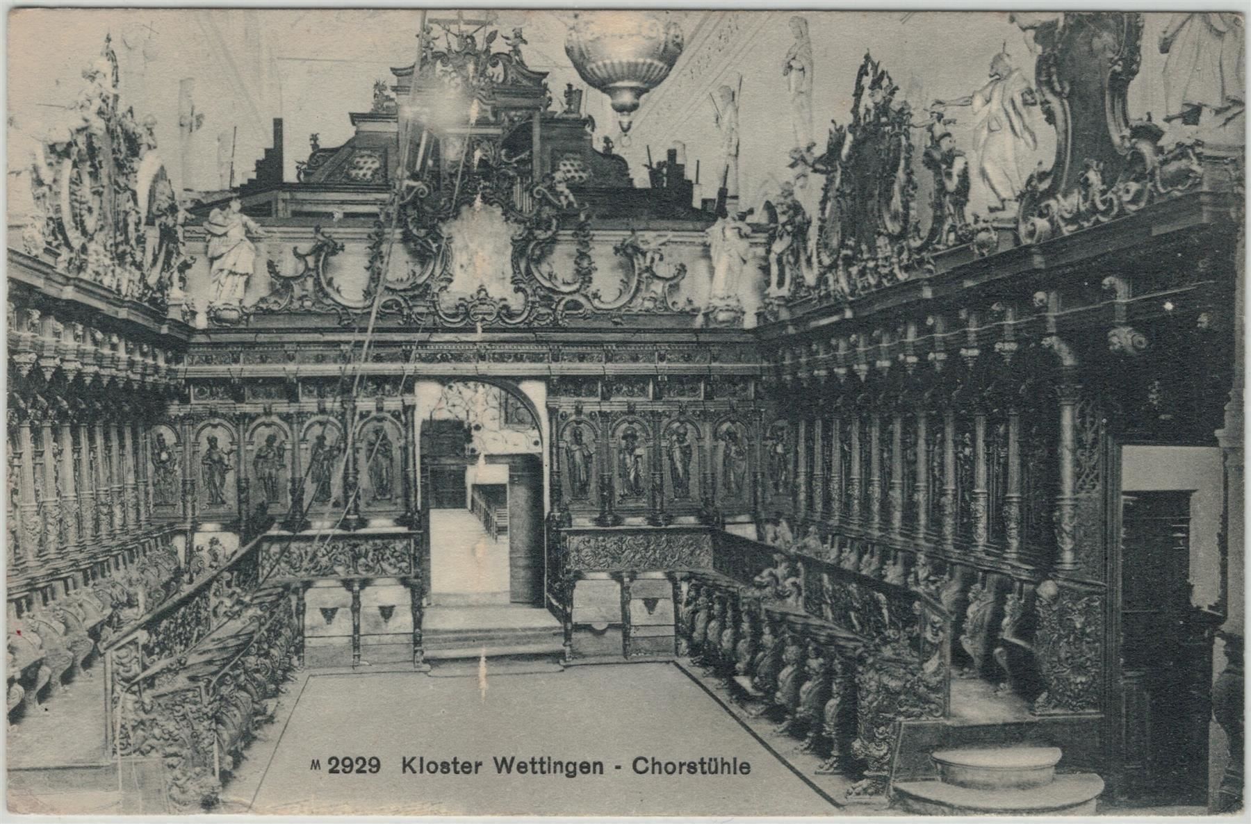 Cartoline postali: AG 225 WETTINGEN Kloster Chorstühle – Usato da Fribourg venduto da philafri