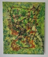 Gemälde Grün/Braun handmade 40×50