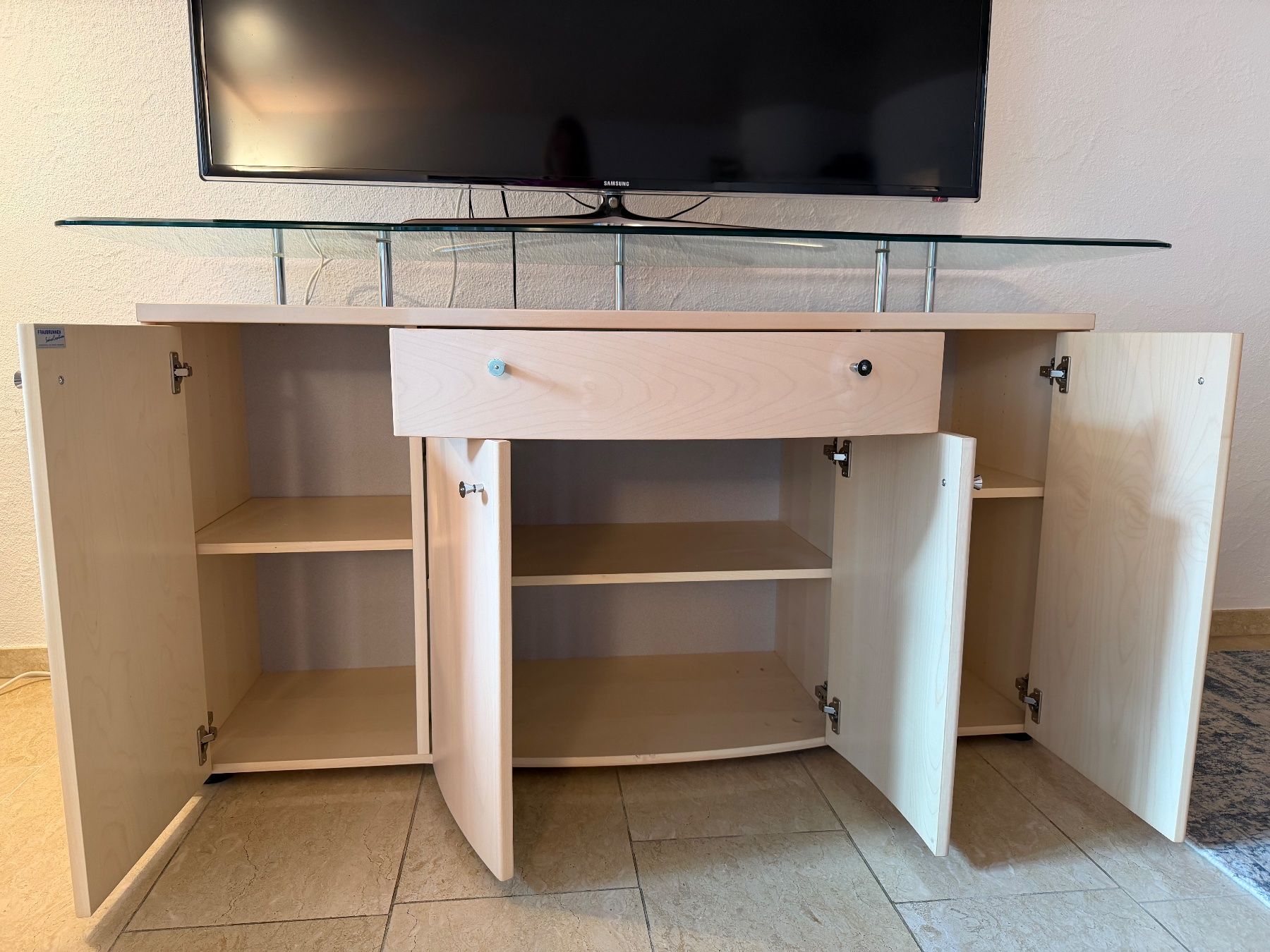 Kommoden: Sideboard Buche mit Glastop – Gebraucht aus Bremgarten AG von Mao-Rusta 6