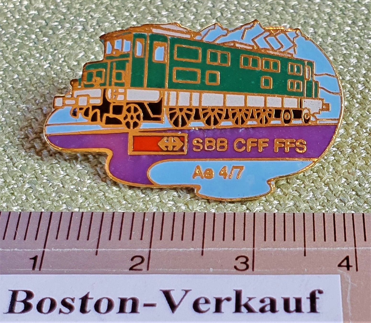 Placchette & Badge: B270 - Pin SBB CFF FFS Lokomotive Ae 4/7 – Usato da Reinach BL venduto da Boston-Verkauf 1