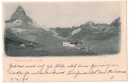 Hôtel du Riffel, Cervin, circulée 1898