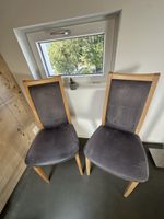 5 Echtholz Ahorn Stühle mit Alcantara Stoff