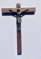 Kruzifix Wandkreuz Kreuz Holz ca. 14 cm Antik