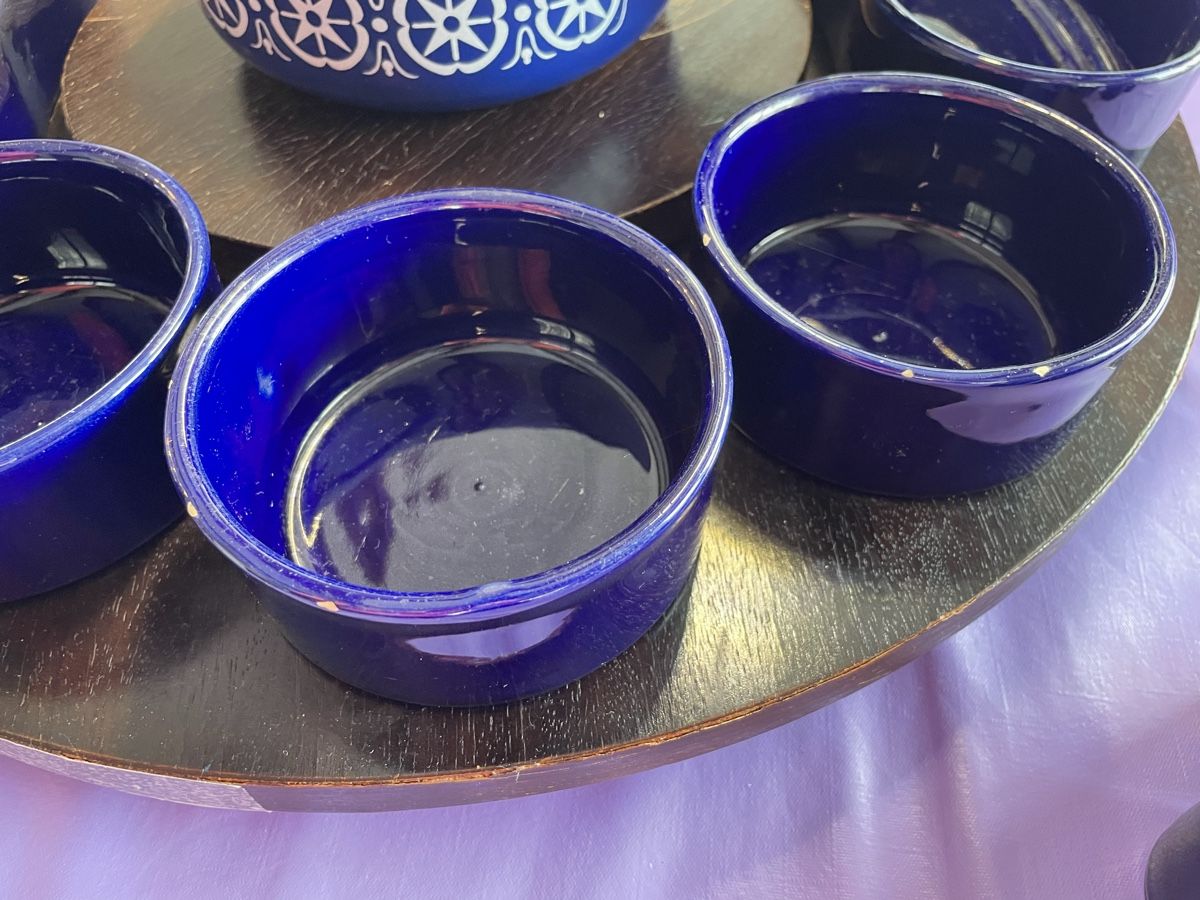 Set di piatti: Fondue Chinoise Set, blau – Usato da Winkel venduto da Sesaemli20 4