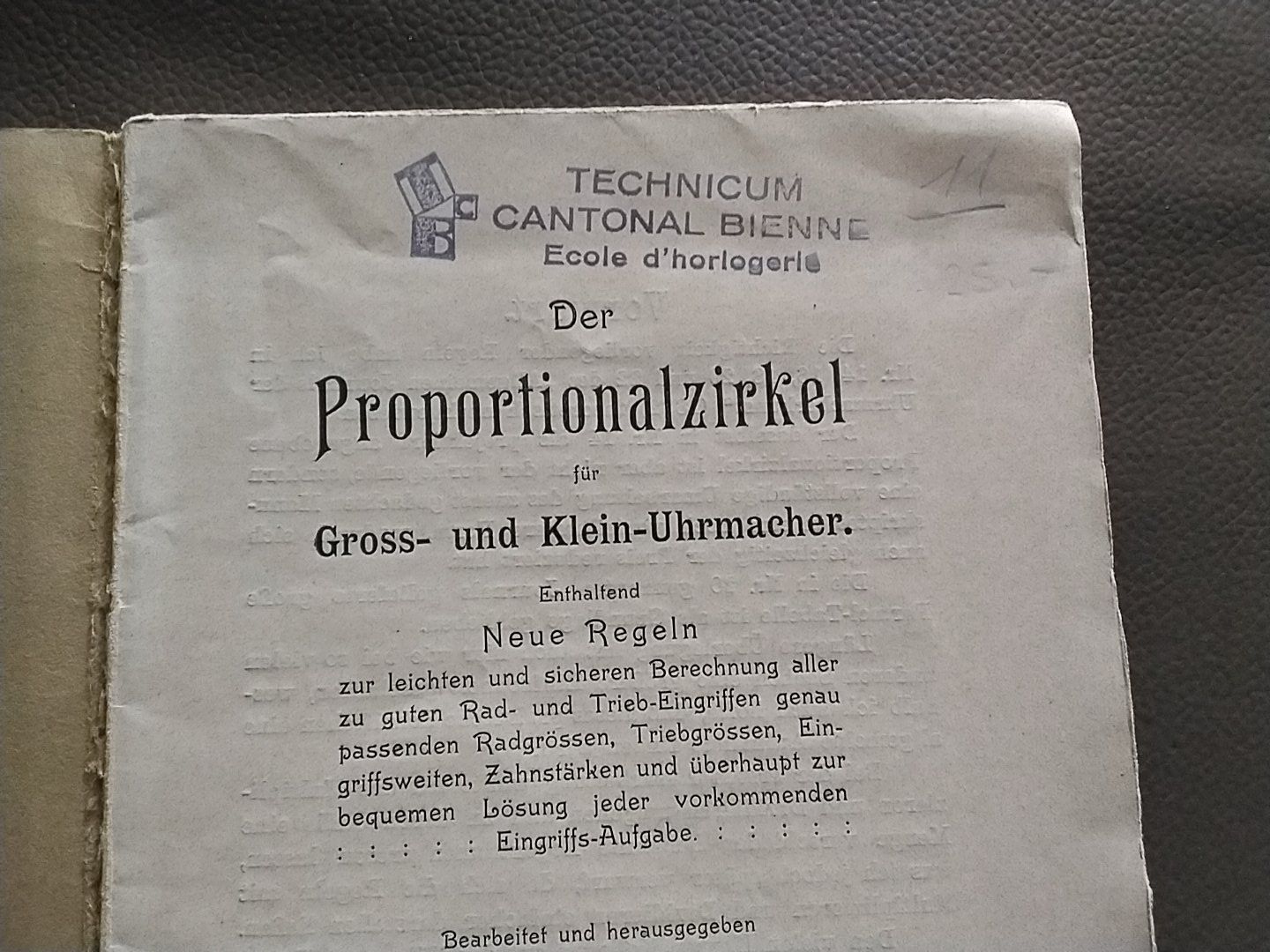 Riviste & Magazine: Biel / Bienne Technicum Biel Uhrmacher heft 1908 – Usato da Biel/Bienne venduto da taki25 2