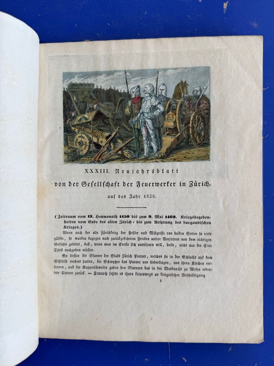 Libri: Neujahrsblatt Feuerwerker Gesellschaft 1838. Winterthur – Usato da Adliswil venduto da buch_und_kunst 2