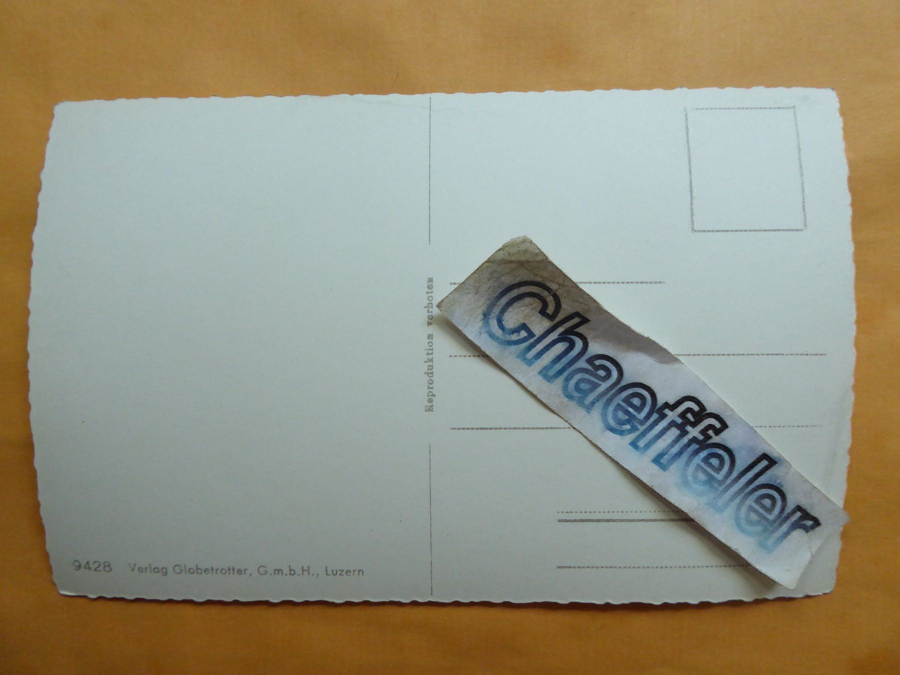 Cartoline postali: Luzern – Usato da Zürich venduto da Chaeffeler 1