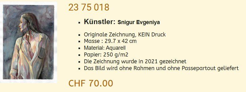 Dipinti: Liquidation !!  Original Gemälde 23 75 018 – Nuovo (secondo la descrizione) da Hagenbuch ZH venduto da Art-Agency 1