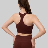 Seamless Sport BH Damen Gym Yoga Komfort Top L Braun YAKWARY