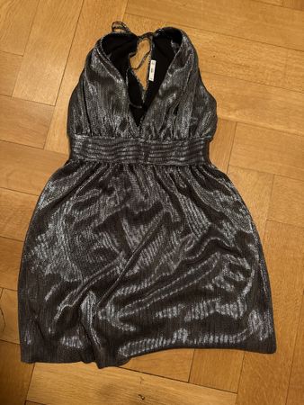 Silbernes Partykleid Gr. S Festliches Kleid Weihnachten Eleg