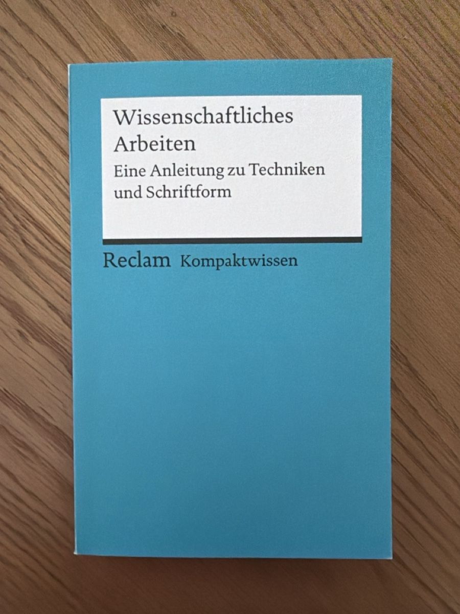 Bücher: Buch Wissenschaftliches Arbeiten – Neu (gemäss Beschreibung) aus Zug von sab_sm5q