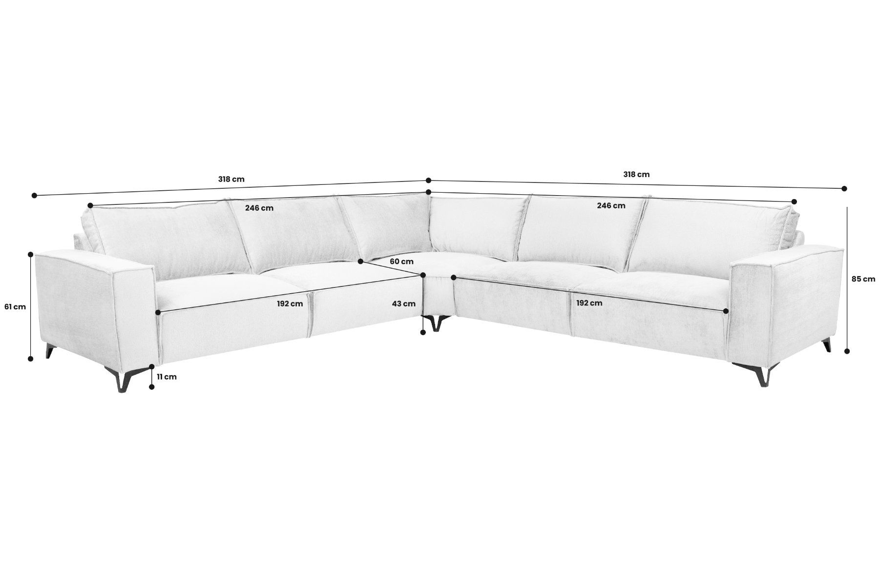 Divani: XL ECKSOFA SAMTVELOUR BEIGE   WINTER SALE% – Nuovo e nell'imballaggio originale da Recherswil venduto da Moebel_Outlet 5