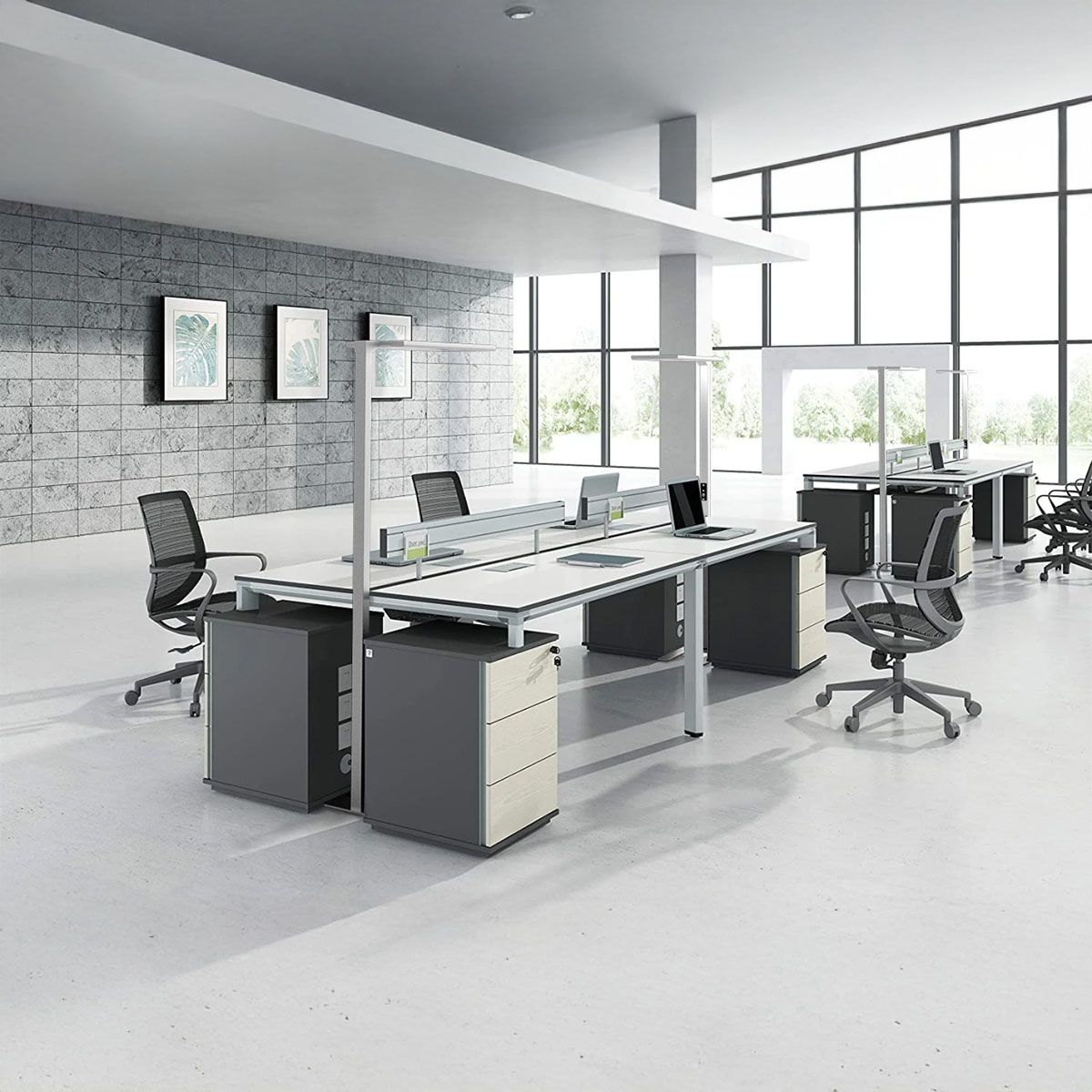 Lampade: LED Büro Stehleuchte, Silber, CCT – Nuovo (secondo la descrizione) da Kreuzlingen venduto da Smart-Light 2