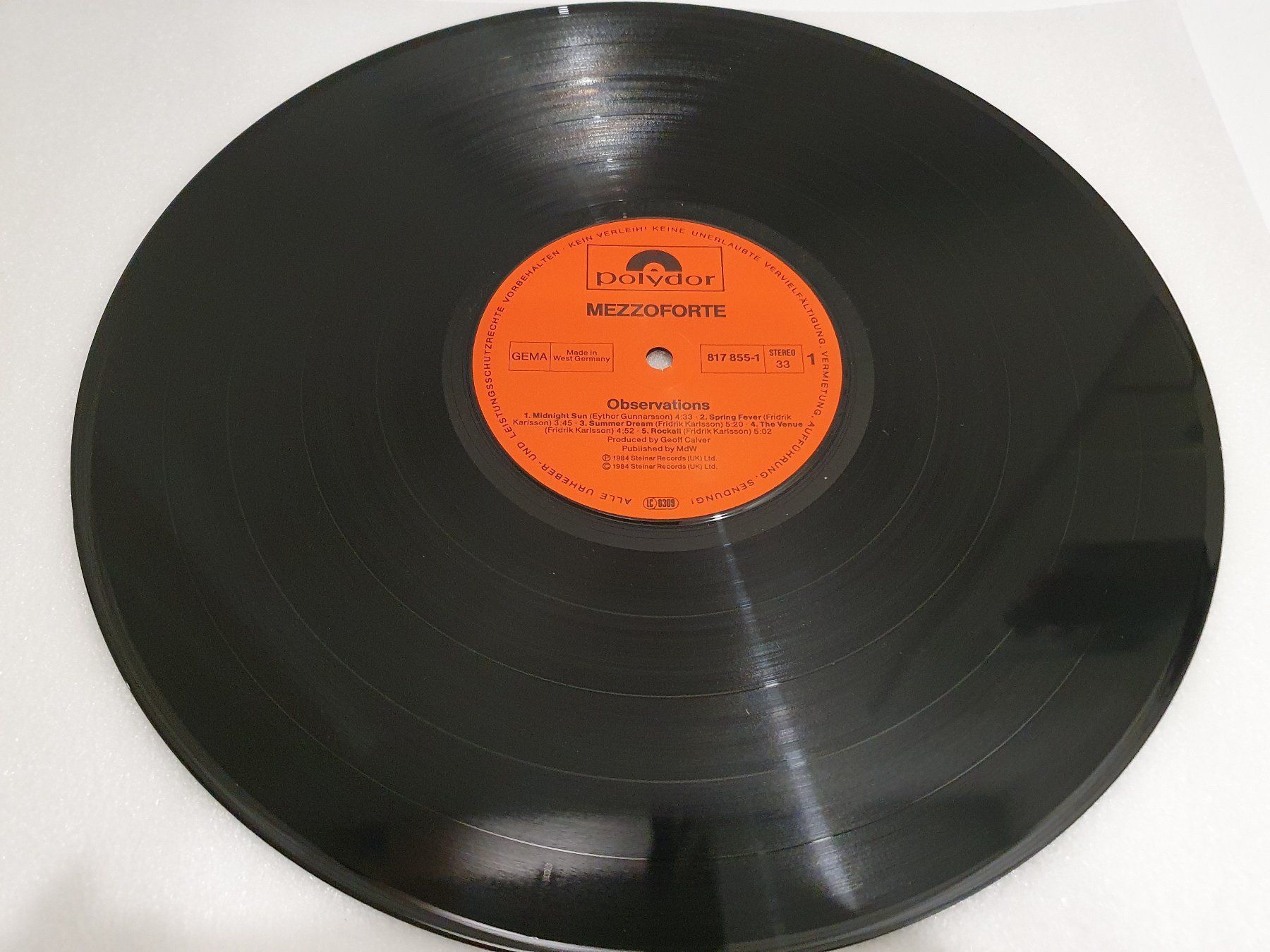Dischi in vinile: Mezzoforte – Observations – Usato da Uster venduto da Vinyl-Leidenschaft 3