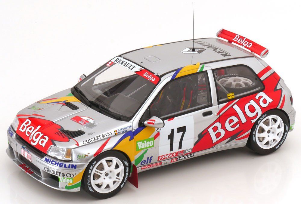 OTTO 1/18 RENAULT Clio Maxi Kit Car Ypres Rally 1995 B. Munster #17 Model Car EUR 204,73 - FR