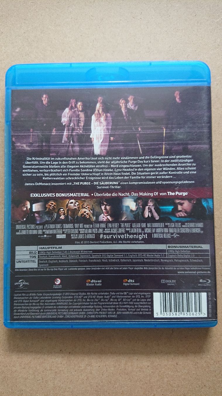 Tutti i DVDs: The Purge - Die Säuberung, Blu-Ray – Usato da Chur venduto da FreakofRarity 1