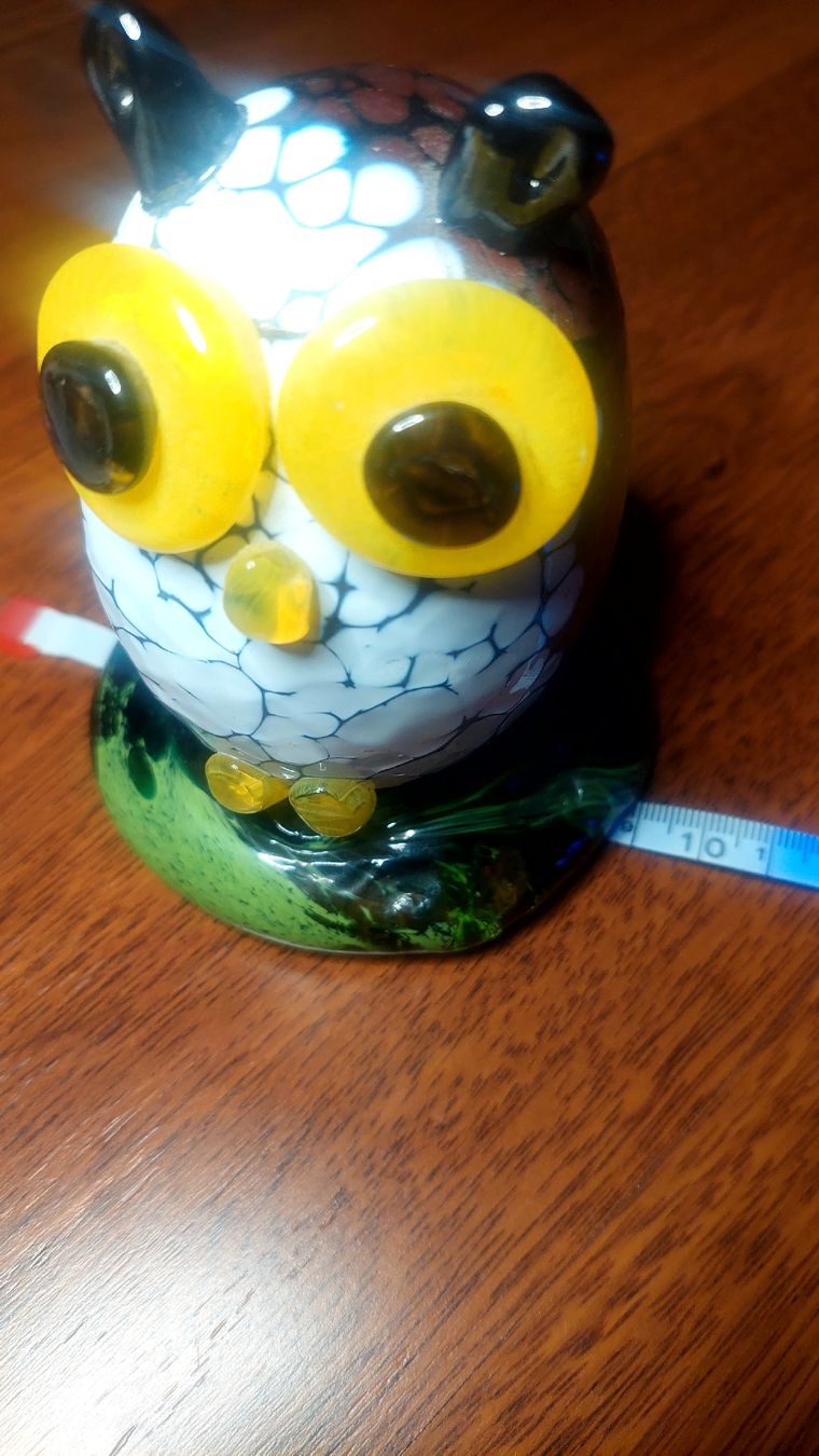 Figuren: Kunstglas Eule – Murano-Stil – Handarbeit – Gebraucht aus Dornach von kar_c5sl 2