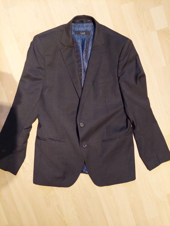 Bugatti Herren Sakko Slim Fit - Business Blazer Aus Baumwolle