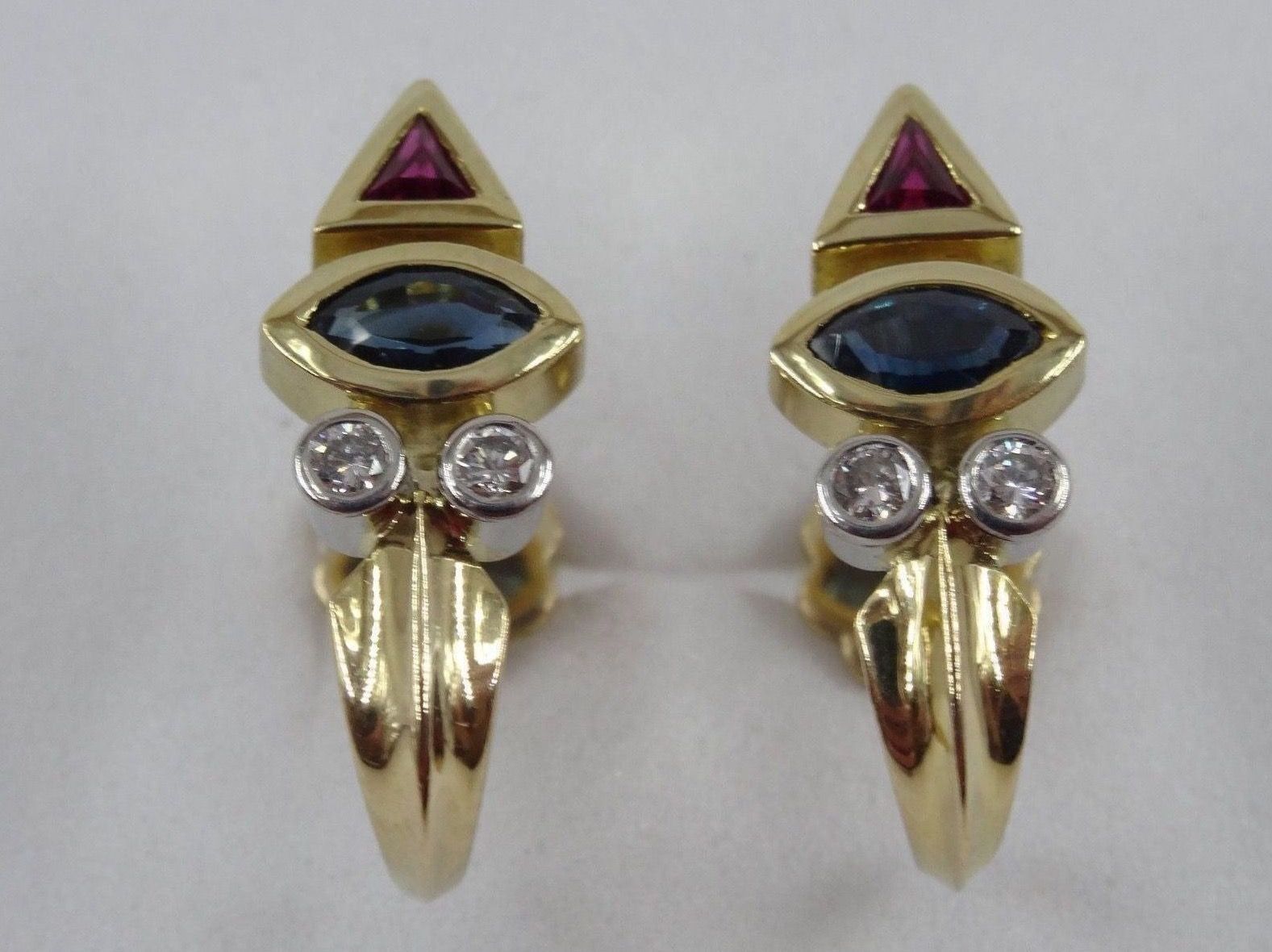 Bucherer Orecchini pendenti & Orecchini a lobo: Ohrstecker 750 Gold mit Edelsteinen NEU – Nuovo (secondo la descrizione) da Matten b. Interlaken venduto da kero71