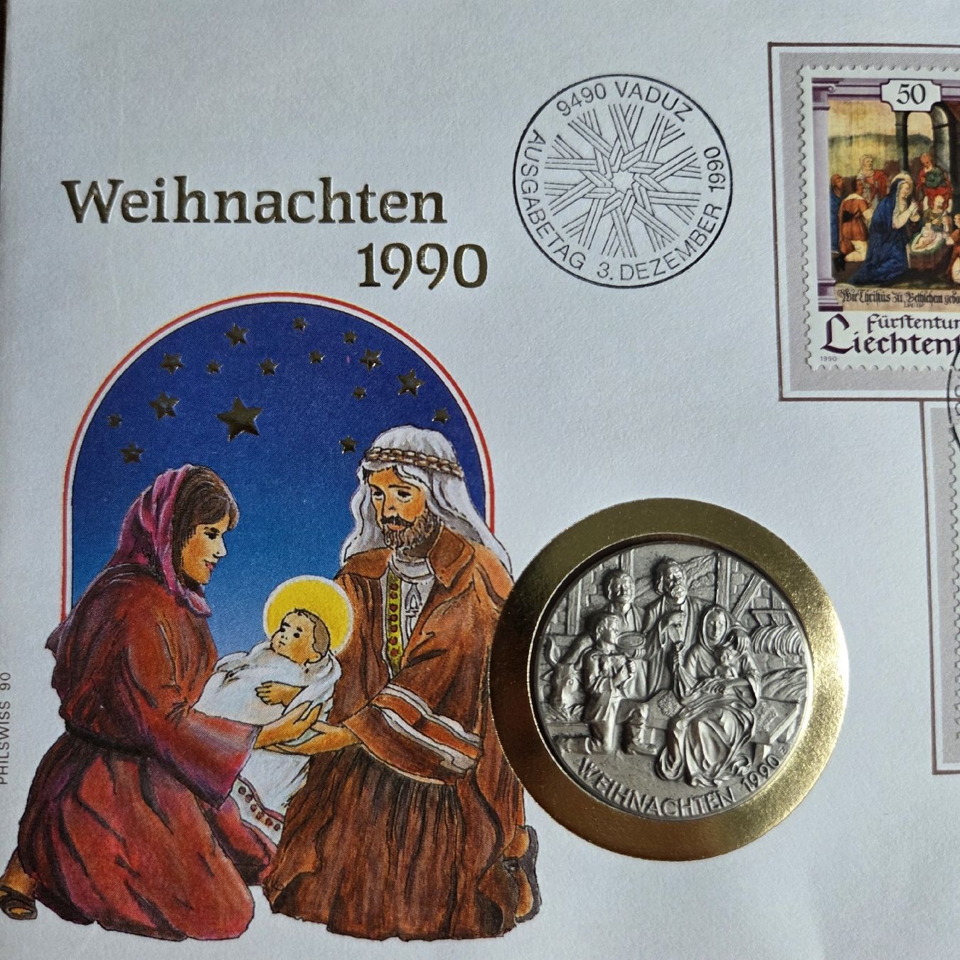 Medaillen: Silbermedaille Weihnachten 1990 – Gebraucht aus Stans von Ducati16 1