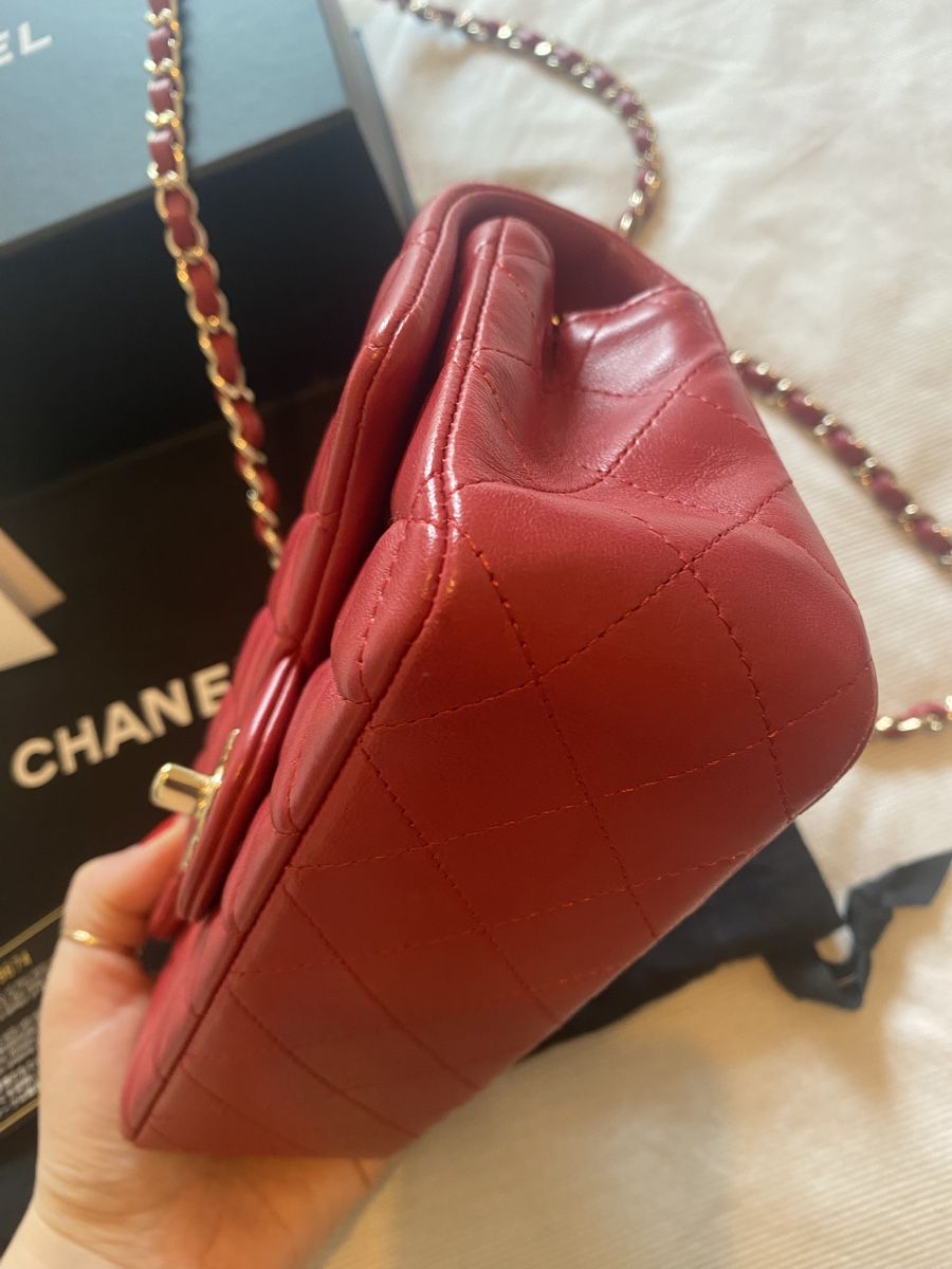 Chanel Borse da donna: Chanel Classic Mini Flap Bag in Red/Raspberry colour – Usato da Mies venduto da nic_yk5d 3