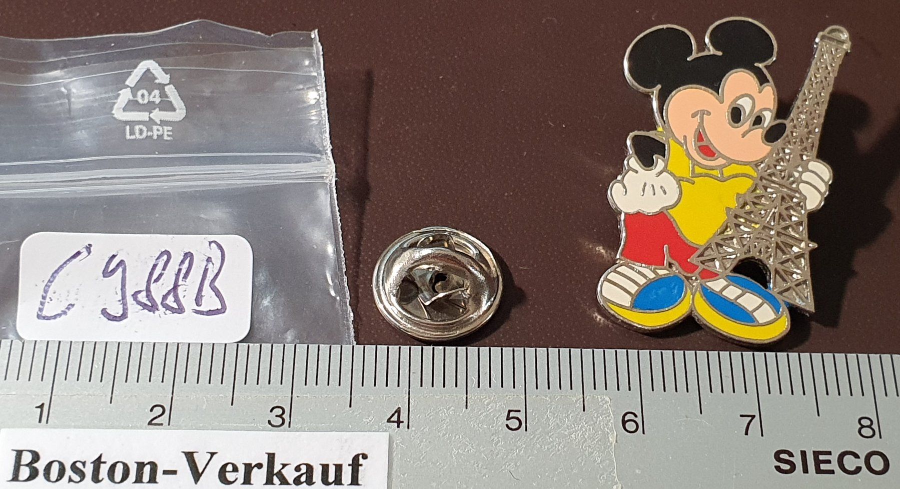 Disney Placchette & Badge: C988B - Pin Mickey Mouse mit Eiffelturm – Usato da Reinach BL venduto da Boston-Verkauf 1