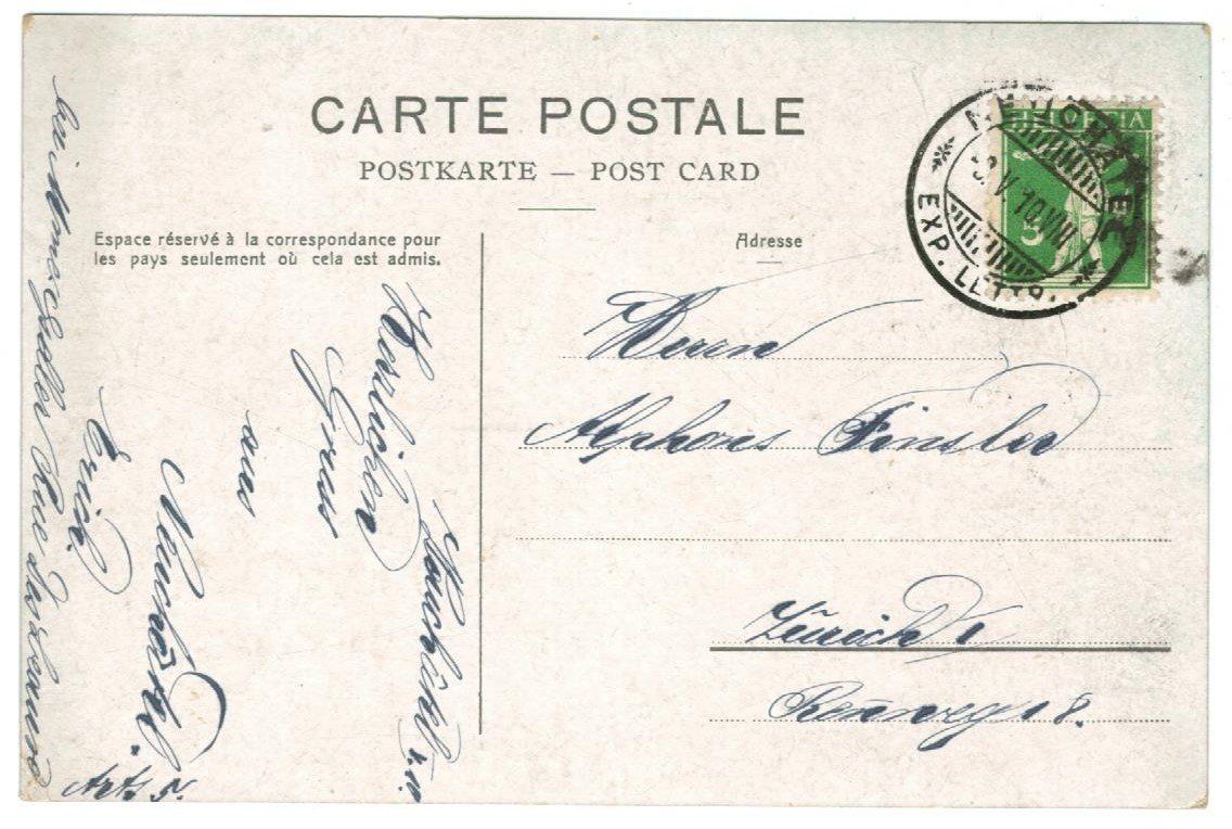 Cartoline postali: AK Neuchâtel - Quai Osterwald 1910 – Usato da Zürich venduto da Tolima194 1