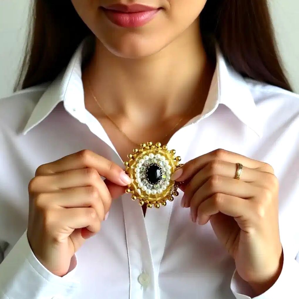 Broches & Aiguilles: Luxus Royal Brosche | Handgemachte Brosche | Brautschmuck – Neuf avec emballage d'origine à Vals par ABA-Atelier