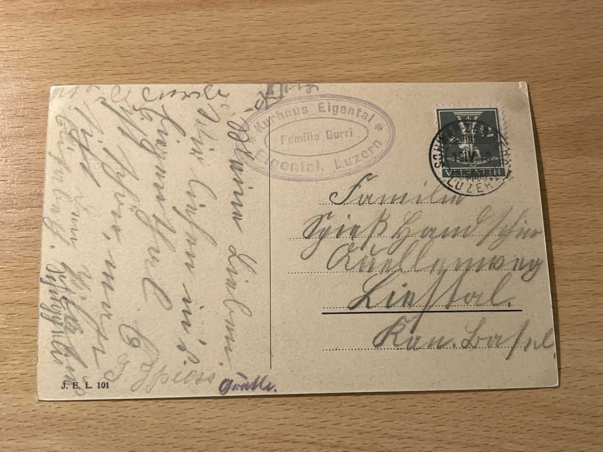 Cartoline postali: Alte Ansichtskarte Kurhaus Eigenthal, Luzern, Schweiz – Usato da Hinwil venduto da Chuan2 1