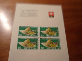 PTT-Blättli 1955, Fete des Vignerons Vevey, 4erblock