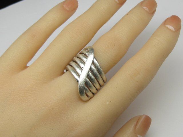 Anelli: breiter Ring Silber 925  / 5-fach / Gr. 61 – Usato da Ermatingen venduto da Decovin 1