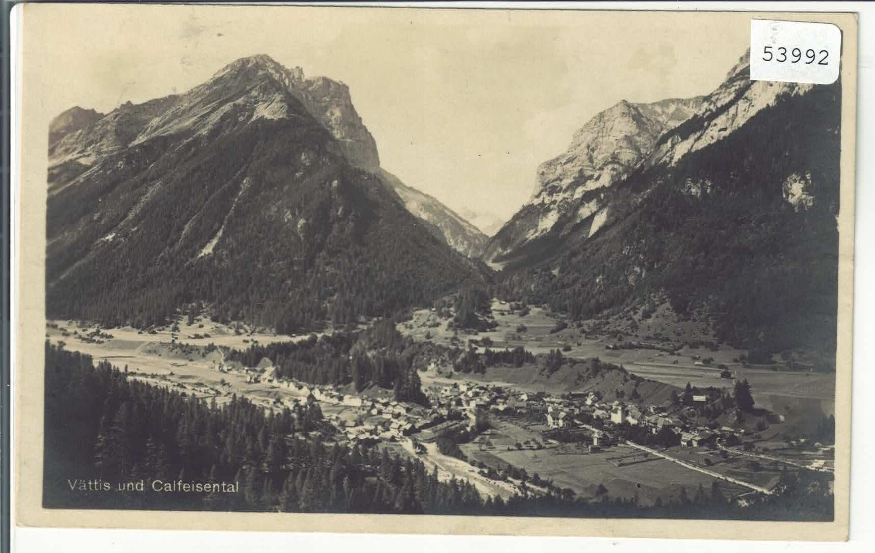 Cartoline postali: Vättis und Calfeisental – Usato da Ettingen venduto da Kartenplanet