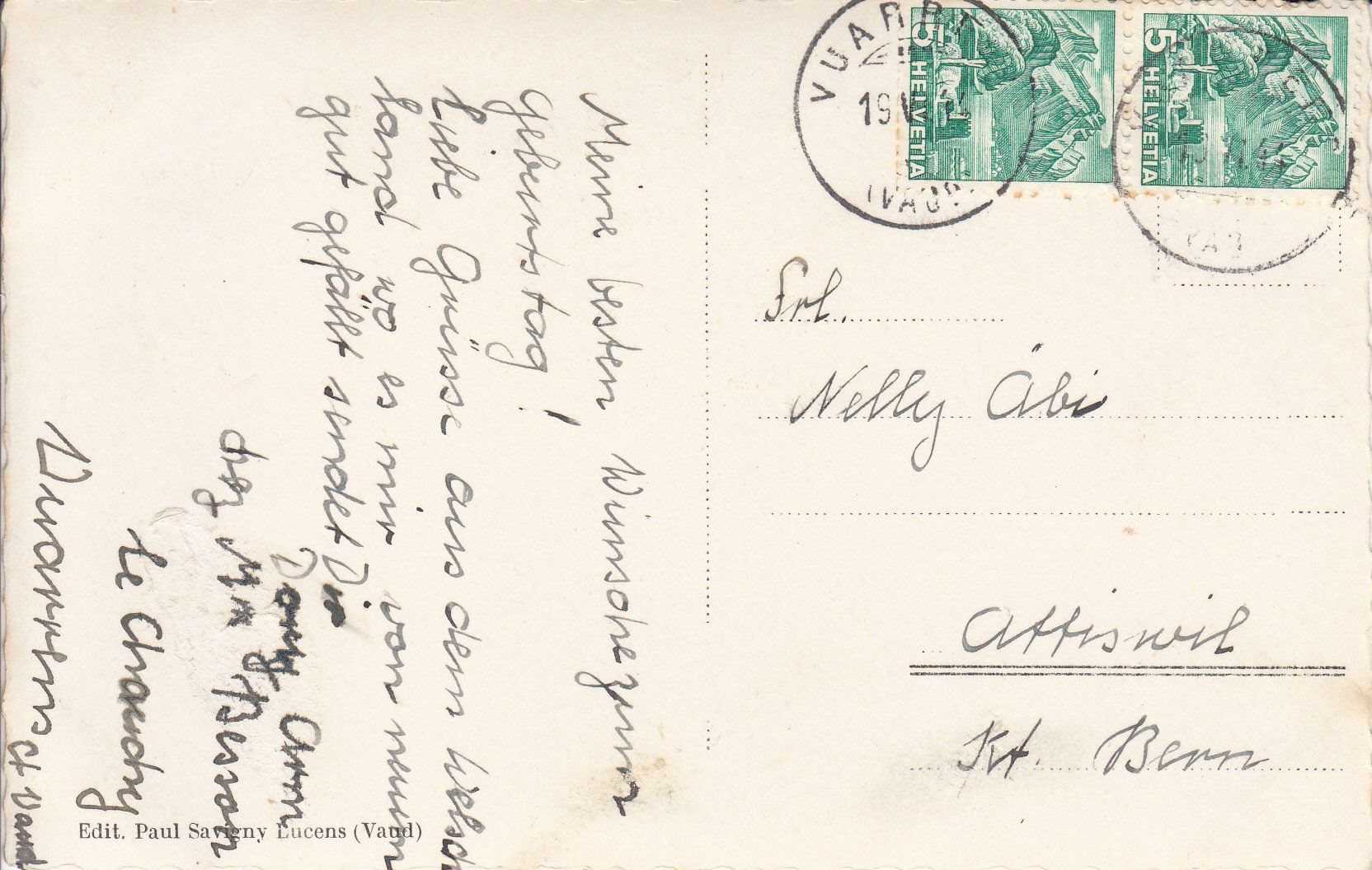 Ansichtskarten: Vuarrens 1944 – Gebraucht aus Bürglen TG von StampGraf 1