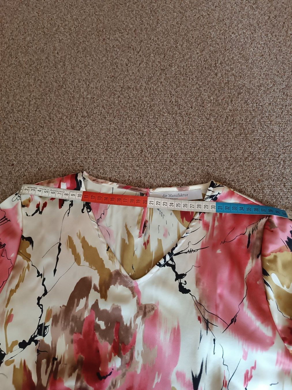 Tops: Seiden-Top beige rot braun – Neu (gemäss Beschreibung) aus Horn von sonjamenzi 3