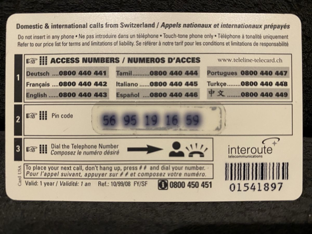 Telefon- & Taxkarten: Teleline – Gebraucht aus Lausanne von babacard10 1