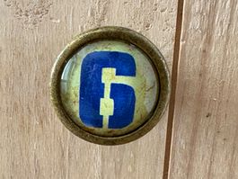 Nummer, 6, Möbelknauf, Metall, Griff