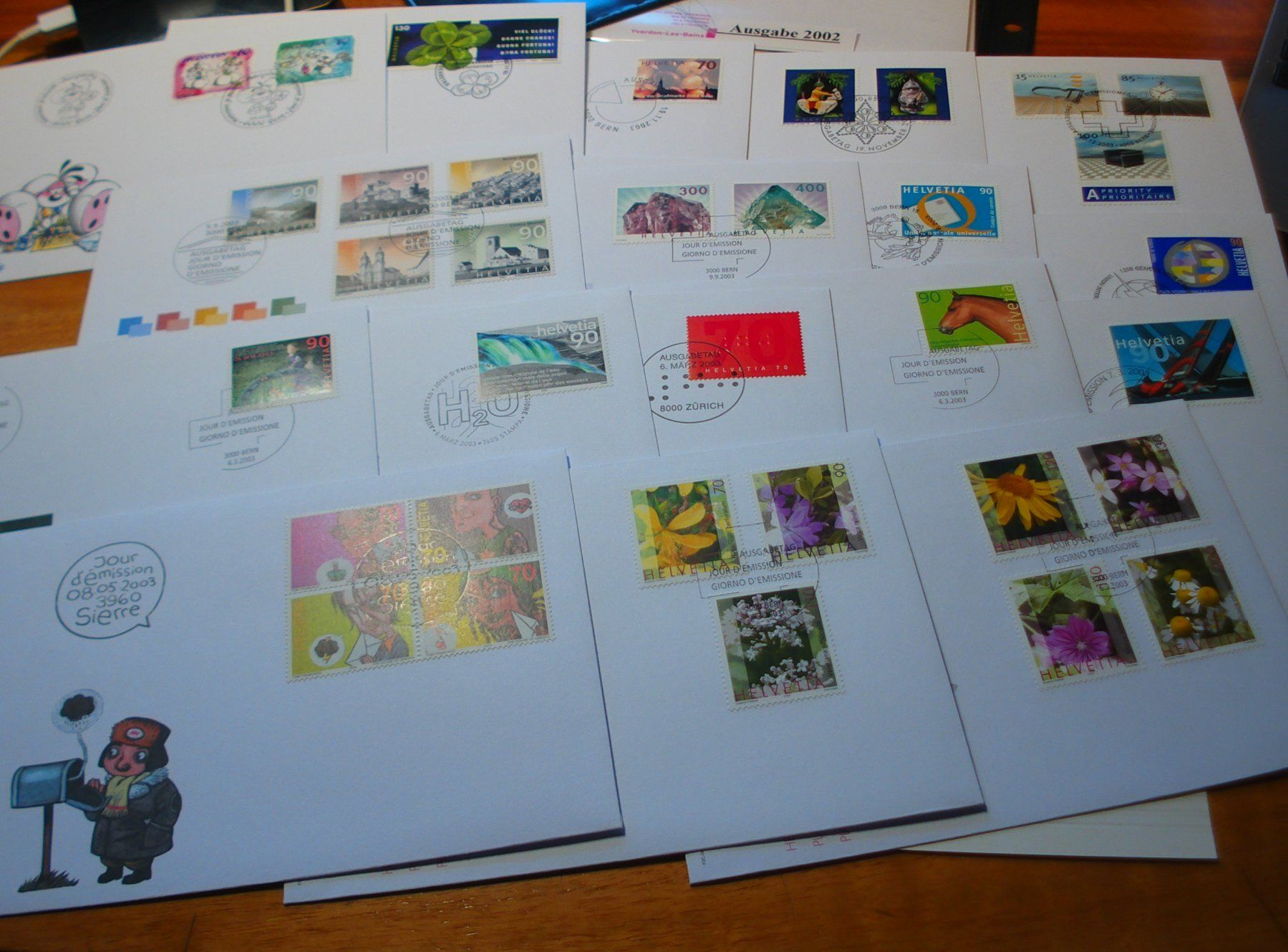 Tous les timbres: Set FDC 2003, 21Belege – D'occasion à Niederwil AG par morostahu 1