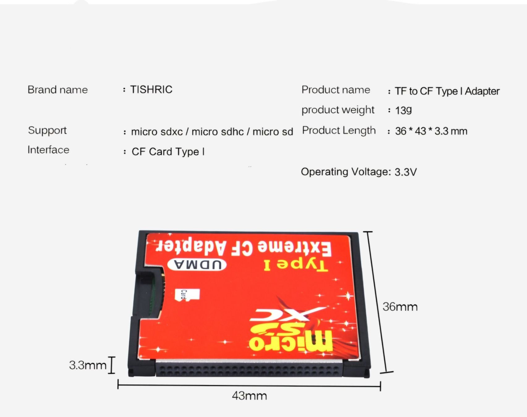 Unità & Adattatore: Compact Flash <-> MicroSD Adapter / Compactflash HC XC – Nuovo e nell'imballaggio originale da Uster venduto da -FPS- 2