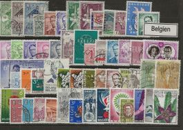 BELGIEN,  kleines Lot gestempelter Briefmarken