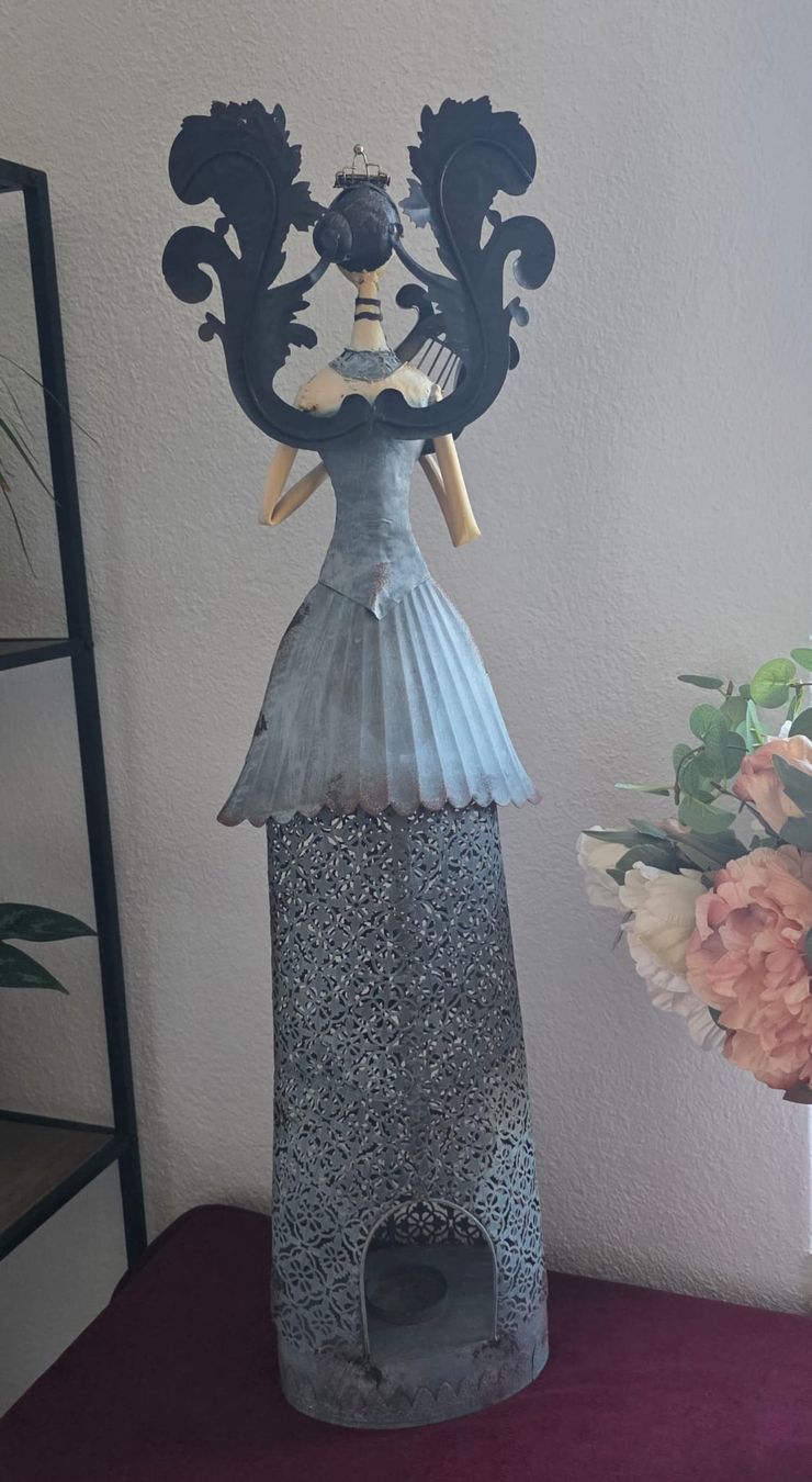 Tutte le decorazioni: Metallfigur "Engel mit Harfe", Shabby Chic, ca 88cm hoch – Usato da Rheinsulz venduto da Dred 1