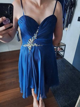 Cocktailkleid, dunkelblau, 36